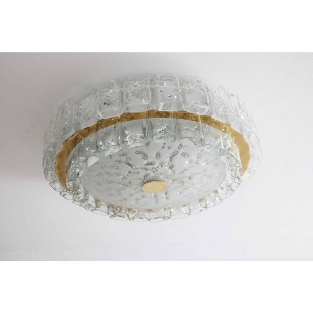 Large Space Age Ceiling Lamp in Ice Glass with 48 Tubes from Doria, 1960s For Sale - Image 13 of 14