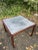 Restored Harry Lunstead Acid Etched Zinc and Walnut Side Table For Sale - Image 12 of 12