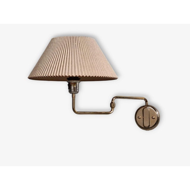 1970s Mid-Century Modern Raf, Swedish Modern, Articulating Wall Light, Brass For Sale In New York - Image 6 of 14