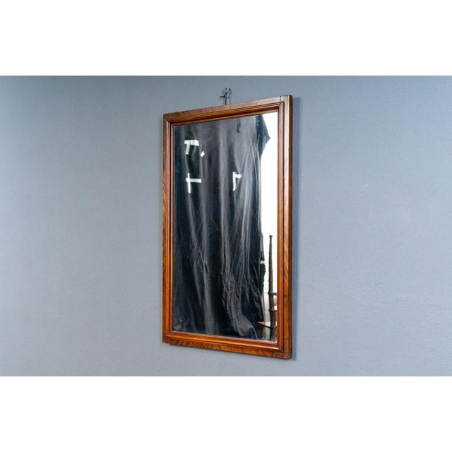 Antique Mirror with Pine Frame, 1900s For Sale - Image 3 of 12