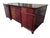 Restored French Art Deco Executive Desk | 72" Sunburst Veneer Pedestal Desk For Sale In San Diego - Image 6 of 16