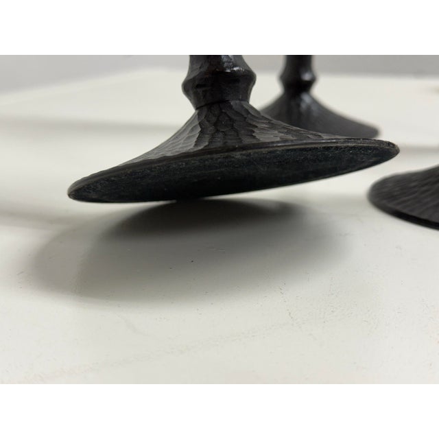 Pottery Barn Seville Hammered Metal Candle Holders, Set of Four For Sale - Image 12 of 12