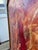Vintage Mid-Century Modern Textural Red & Orange Abstract Mixed Media Collage Painting by Barnes For Sale In Portland, OR - Image 6 of 12