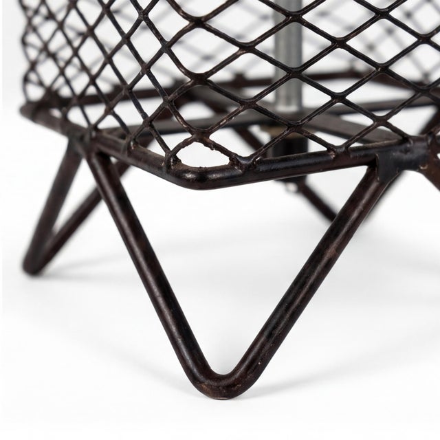 Black Vintage Table Lamp in the style of Mathieu Matégot, 1950s For Sale - Image 8 of 13