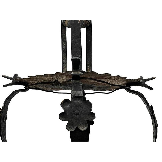 19th Century Iron Floor Candleholders, Set of 2 For Sale - Image 9 of 18