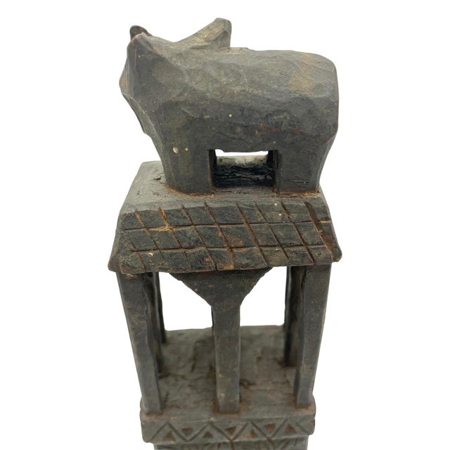 Early 20th Century Antique Nepalese Carved Sculptural Ghurra For Sale - Image 5 of 6