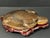Late 20th Century Chinese Art Carved Tiger Eye Stone Turtle Sculpture on Wooden Display Stand For Sale - Image 5 of 11