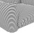 Saint Tropez Pearl and Black Striped Stuffed Outdoor Armchair For Sale - Image 4 of 6