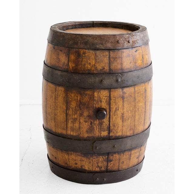 Italian Oak and Iron-Bound Coopered Barrel, 19th Century For Sale In Atlanta - Image 6 of 17