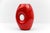 Vintage Red and White Fat Lava Vase, 1950s, in Very Good conditions. Designed 1970 to 1979
