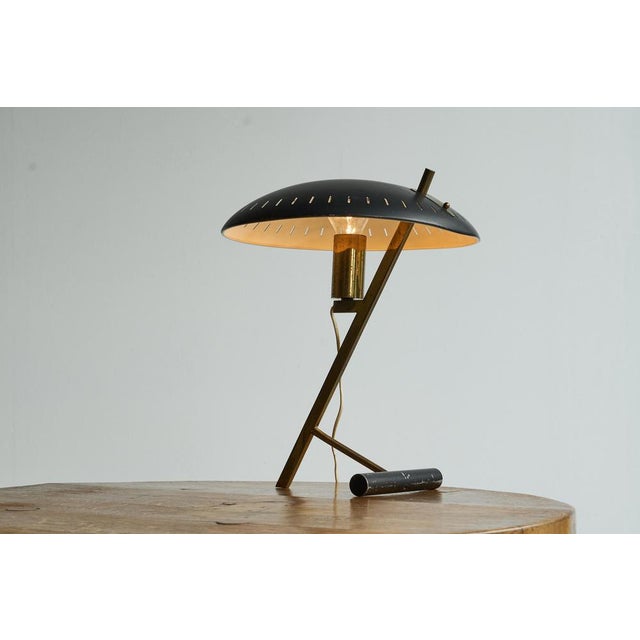 Black Vintage Dutch Table Lamp by Louis Kalff for Philips, 1950s For Sale - Image 8 of 14