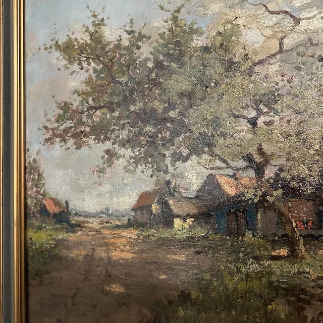 Antique Framed Oil Painting on Canvas by Henri J. Pauwels (1903-1983) For Sale - Image 15 of 18
