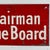 Are you ready to chair the board? A beautiful vintage firetruck red bright enamel metal sign stating "Chairman of The...