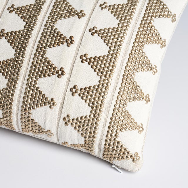 Schumacher Schumacher X Johnson Hartig Tim Tim Greige Pillow For Sale - Image 4 of 6
