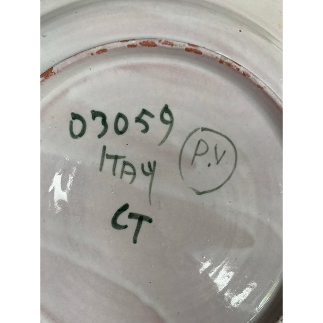 Vintage Turquoise Grapes Plates Italy - Set of 4 For Sale In Phoenix - Image 6 of 7