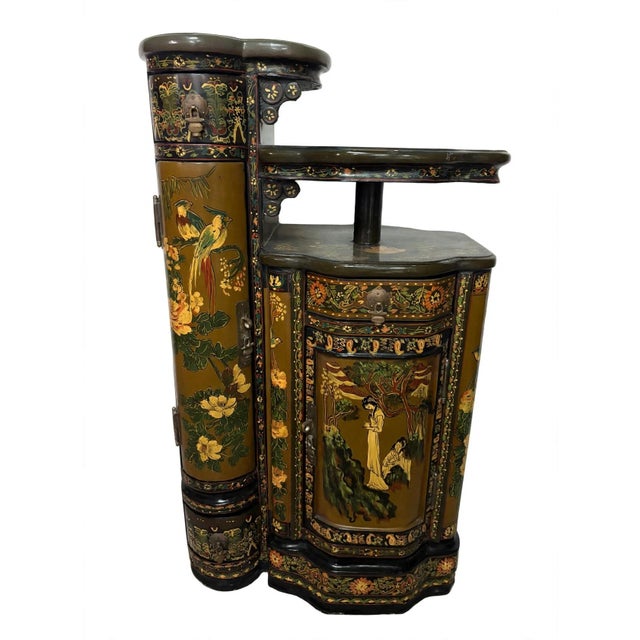 Chinese Lacquered Wood Cabinet, 1920 For Sale - Image 16 of 16