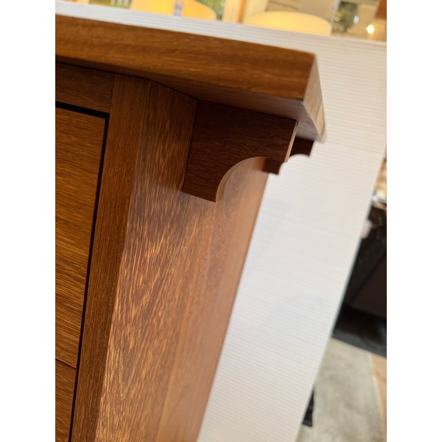 Brown Arts & Crafts Style Wine Storage Cabinet For Sale - Image 8 of 12
