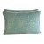 Pair of Venetian Aqua and Gold Fortuny Textile Lumbar Pillows For Sale