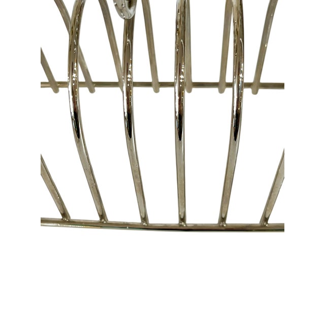 Antique French Art Deco Silver Plate Large Size Toast Rack For Sale - Image 9 of 9