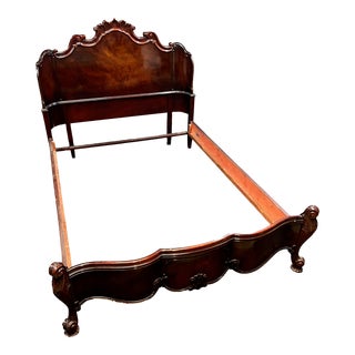 Mahogany Victorian Style Full Bed For Sale