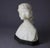 Antique Victorian Alabaster Statue Sculpture bust of a young woman seated on a black marble plinth. In good original...