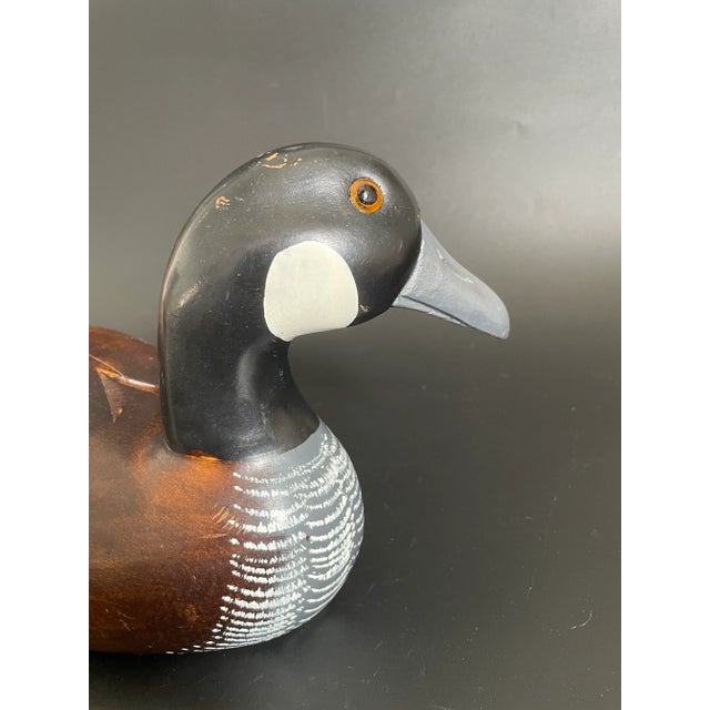 Wood Vintage Hand Carved Canada Goose Wood Decoy For Sale - Image 7 of 12