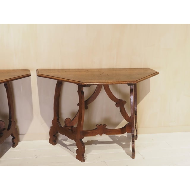 Antique Italian Console Tables, 1700, Set of 2 For Sale - Image 6 of 18
