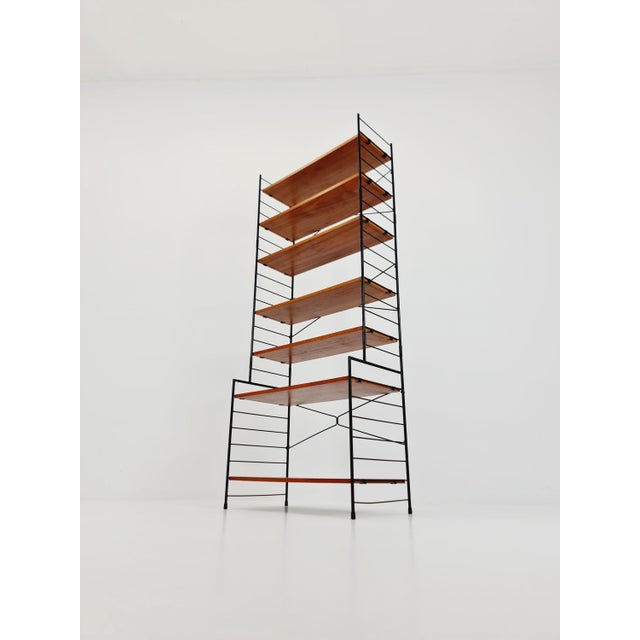 Vintage String Bookshelf in Walnut from WHB Germany, 1950s For Sale - Image 15 of 18