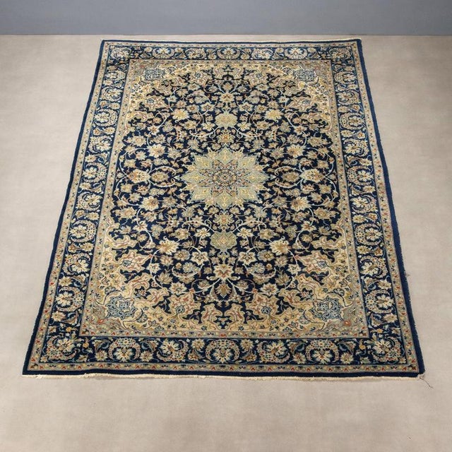 Middle Eastern Nain Rug in Wool For Sale - Image 3 of 9