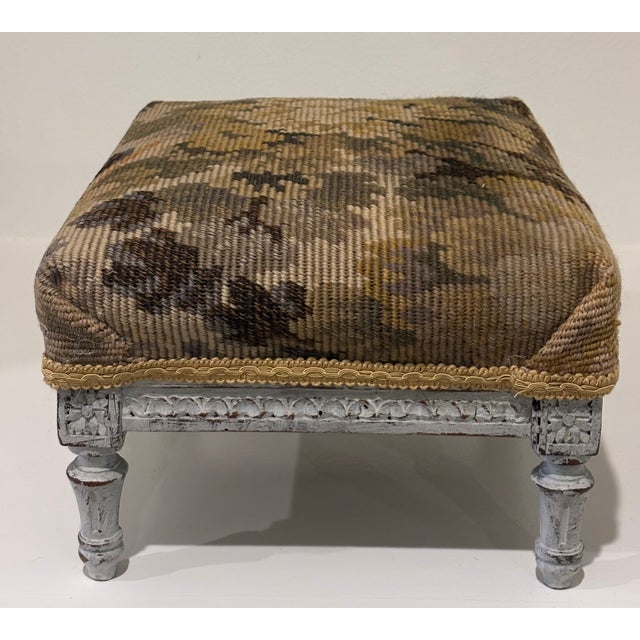 Antique Swedish Gustavian Painted Petite Footstool For Sale - Image 14 of 16