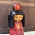 Rare vintage sōsaku kokeshi by Kazuo Takamizawa, a highly regarded Japanese kokeshi artist. The wooden doll has an...