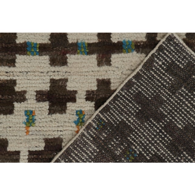 Textile Rug & Kilim’s Moroccan Style Rug in White & Beige-Brown - 12'x15' For Sale - Image 7 of 7