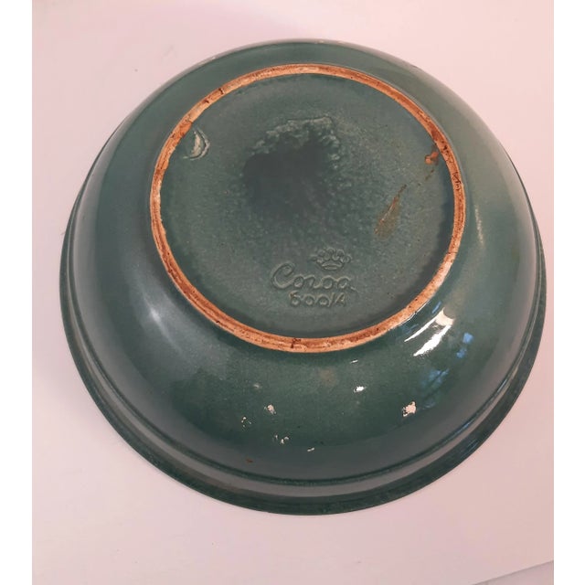 A stunning piece of Mid-Century Italian hand-painted pottery! This large bowl showcases beautifully intricate designs of...