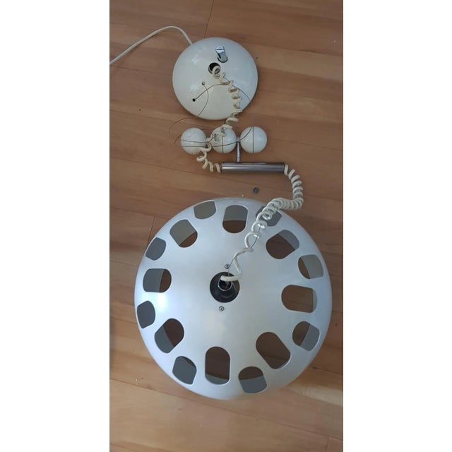 White Pendant lamp S-445 with Counterweight by Luci Illuminazione, 1970s For Sale - Image 8 of 12