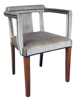 Boudoir Side Chair in Velvet, 1920s