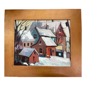 Painting Acrylic on Canvas, Snow Scape by David C Armstrong