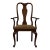 Hickory White Solid Mahogany Traditional Queen Anne Style Splat Back Dining Arm Chair For Sale