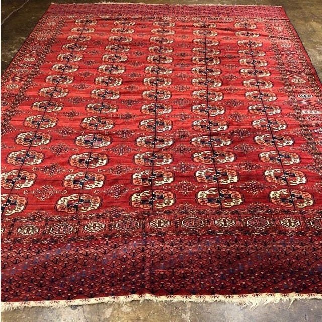 Tribal Antique Turkmen Tekke Rug | Allover Design | 8x11 For Sale - Image 3 of 8