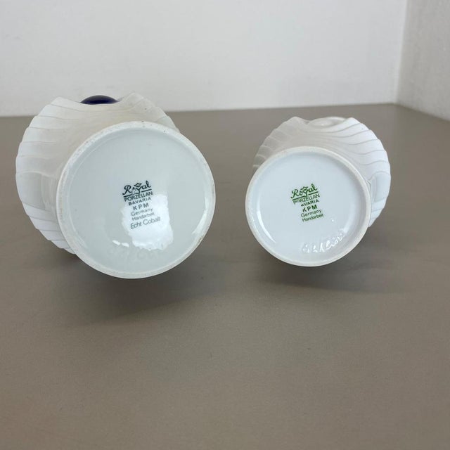 Op Art Porcelain Vases by Royal Bavaria KPM, Germany, 1970s, Set of 2 For Sale - Image 17 of 18