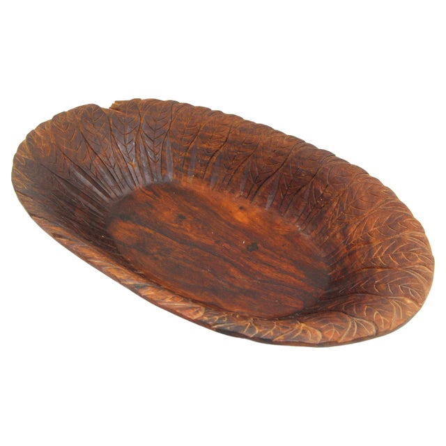 Large Hand-Carved Tribal Wooden Bowl from the Batak of Sumatra For Sale - Image 13 of 13