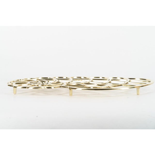 Gold Brass Coaster, Vienna, Austria, 1970s For Sale - Image 8 of 11