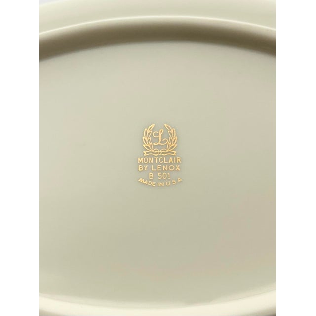 1980s Lenox “Montclair” Bone China Oval Serving Bowls - a Pair For Sale - Image 9 of 9