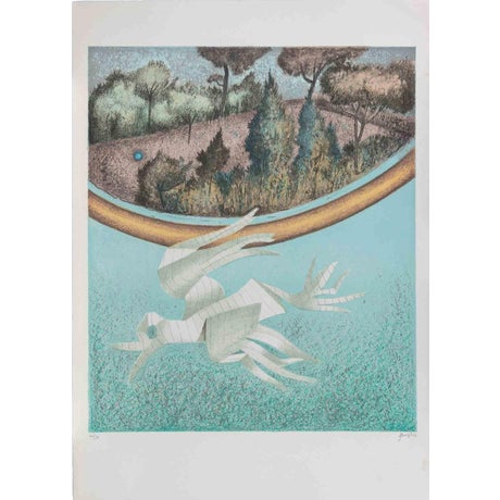 Enrico Benaglia, Paper Bird, Edition of 120, 1990s, Etching For Sale
