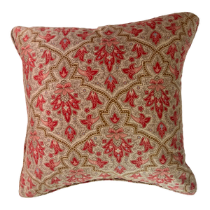 Ralph Lauren Retired 1980s Langham Pattern 16” Pillow W/ Feather Insert