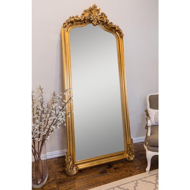 Blenheim Gold Crown Arched Full Length Floor Mirror