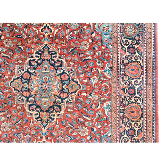 Early 20th Century Persian Kashan Rug For Sale - Image 9 of 16