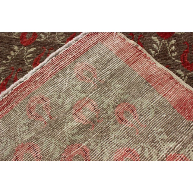 All-Over Latticework Design Vintage Turkish Tulu Rug For Sale In Atlanta - Image 6 of 7