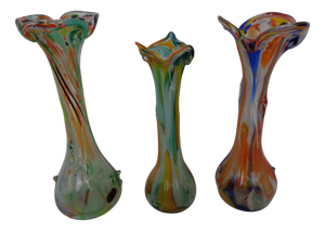 Large Murano Sommerso Glass Vases, 1960s, Set of 3