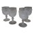1860s Eapg Boston & Sandwich Diamond Point / Sawtooth Goblets- Set of 4 For Sale
