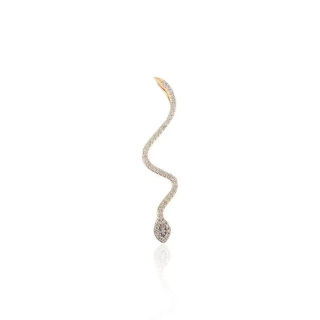 Art Deco Diamond Serpent Pendant Necklace in 18k Yellow Gold For Sale In New York - Image 6 of 11